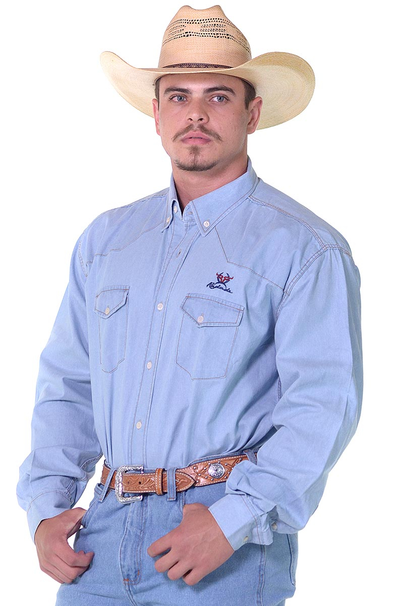 Camisa Masculina Radade MLSB Jeans Delave - 1188