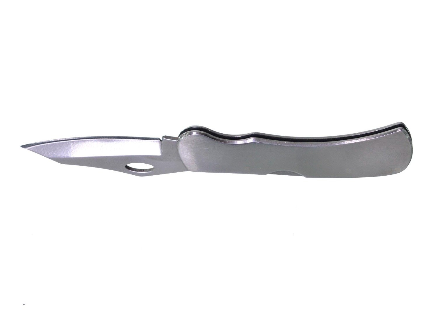 Canivete grande inox com presilha e trava - 424