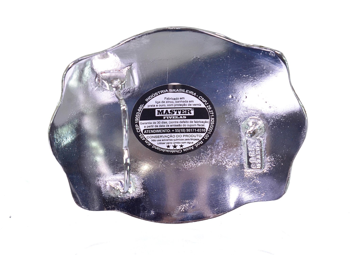 Fivela em Ouro e Prata Master Bull Rider (11,5cm x 9,5cm)- 586