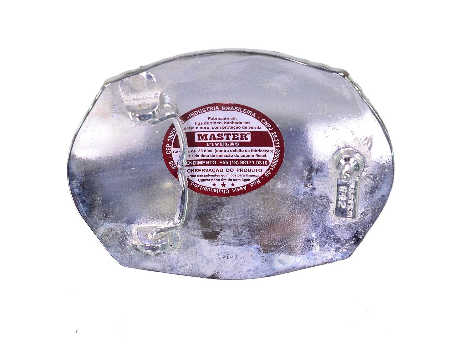 Fivela em Ouro e Prata Master Team Roping (11cm x 8,5cm)- 642