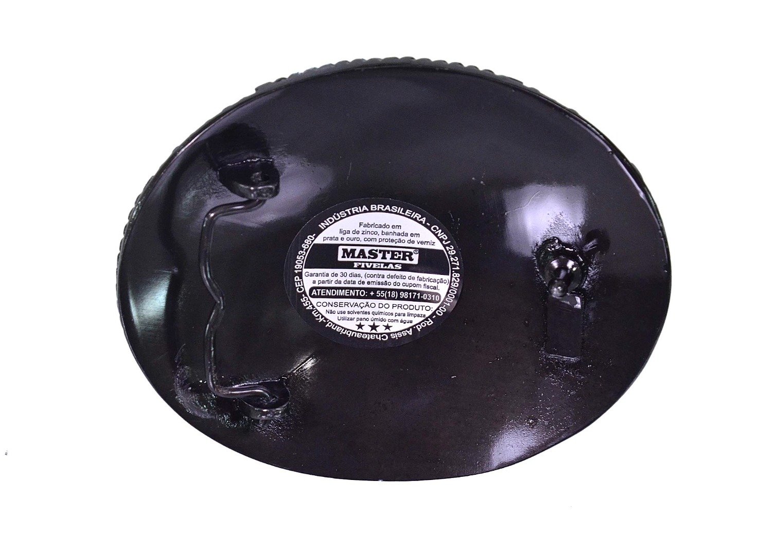 Fivela em Preto e Prata Master Bull Rider (12,5cm x 10cm)- 582