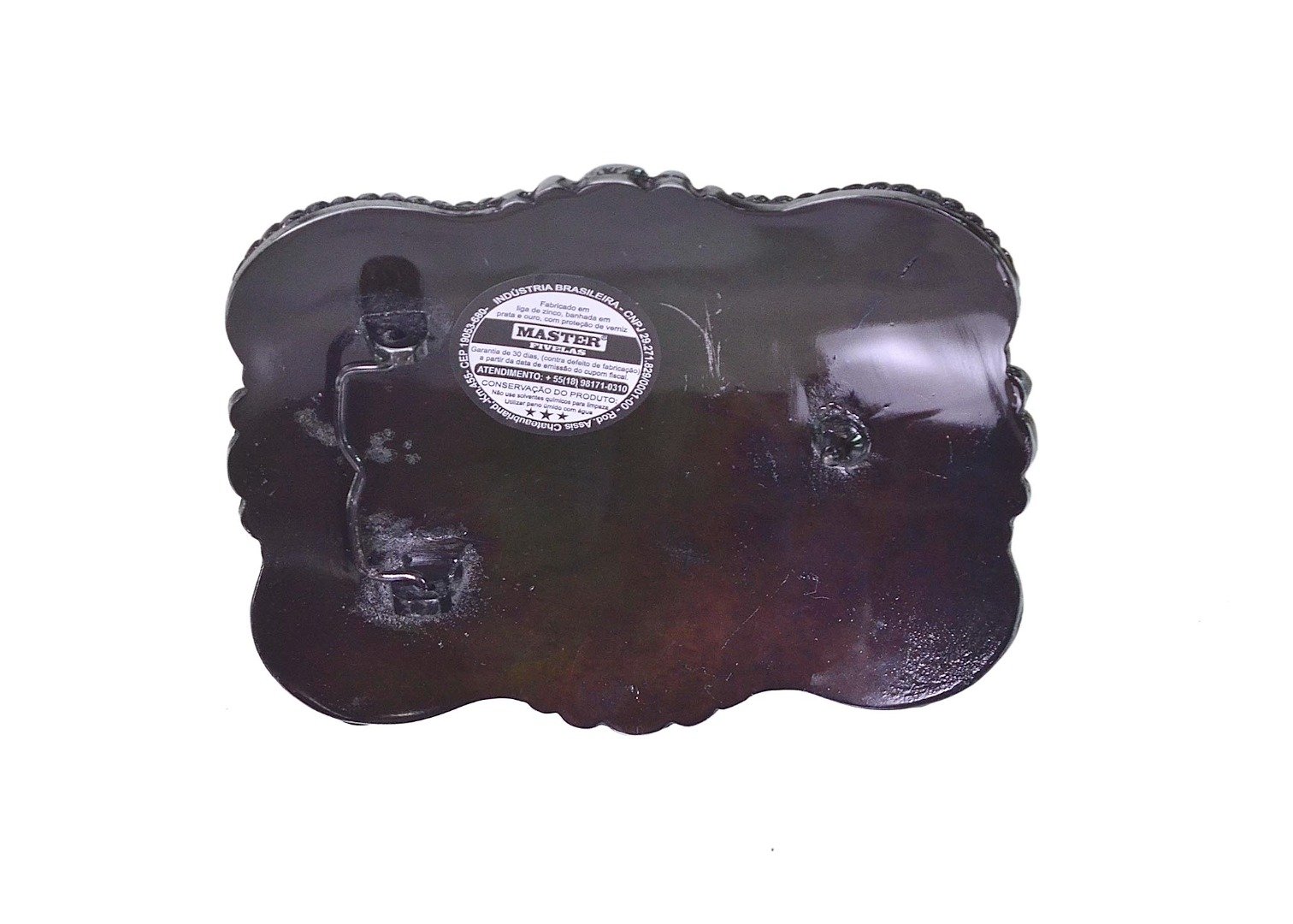 Fivela Master em Prata Envelhecida Bull Rider (14,5cm x 11cm)- 7075