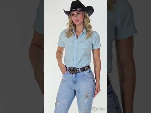 Camisete Radade Manga Curta Xadrez Fifty Azul - 1501