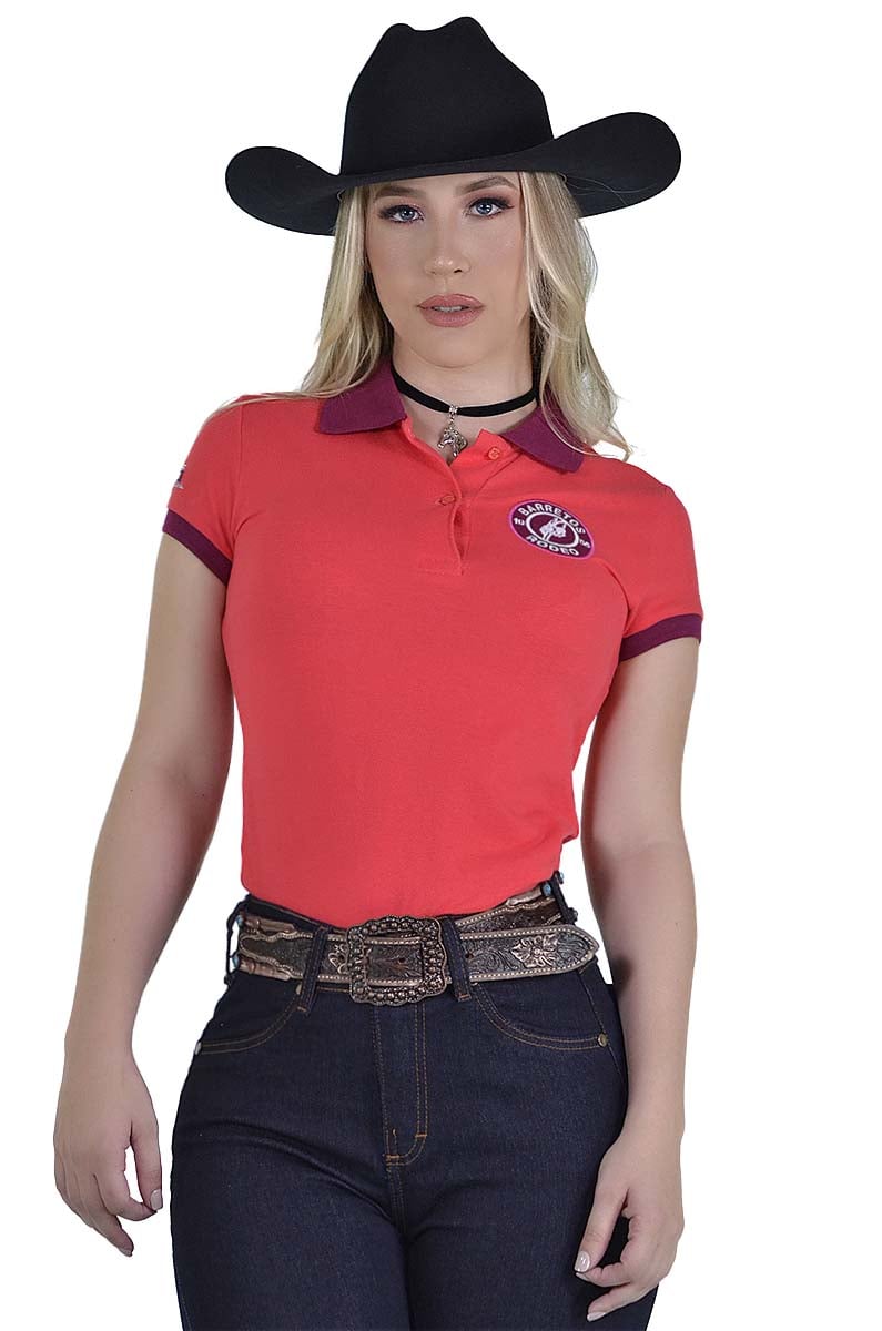 Polo Feminina Barretos Lisa Laranja - B220