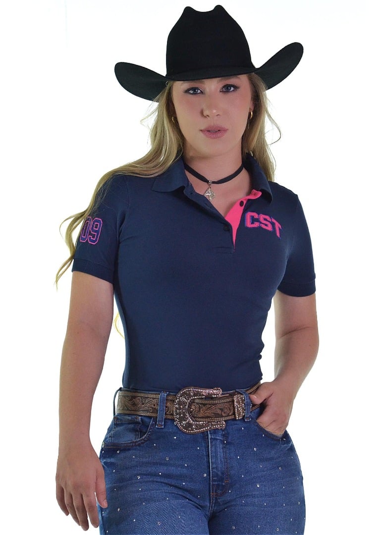 Polo Feminina Cowboy St  Lisa Classic Marinho - 1668