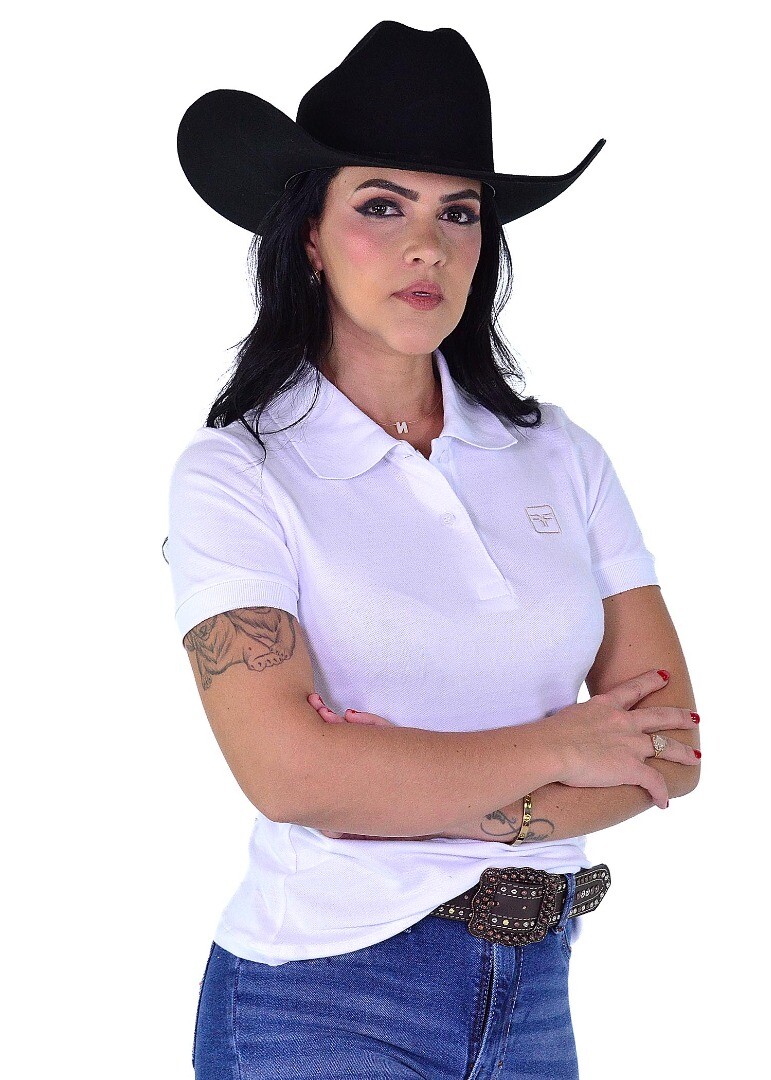 Polo Feminina Radade Lisa cor Branca - 2066