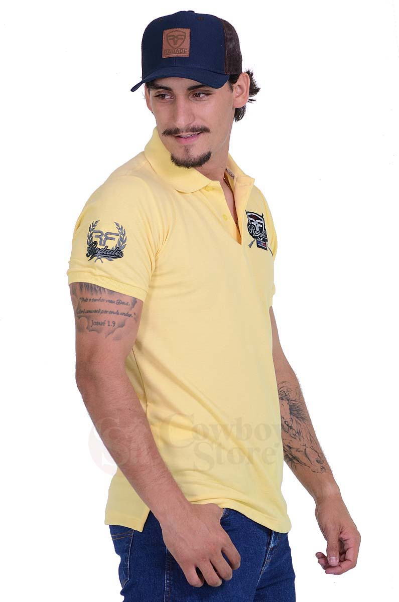 Polo Masculina Radade Classic Horn Amarelo - 1351