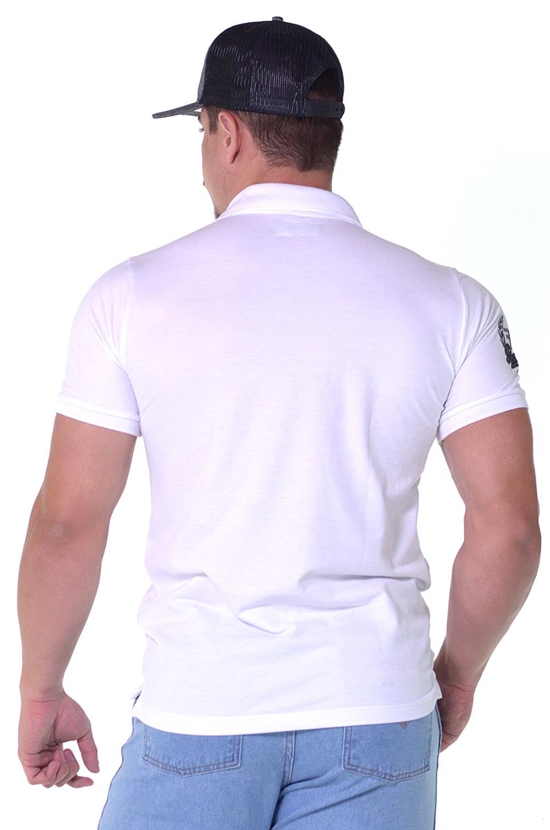 Polo Masculina Radade Classic Horn Branca - 1232
