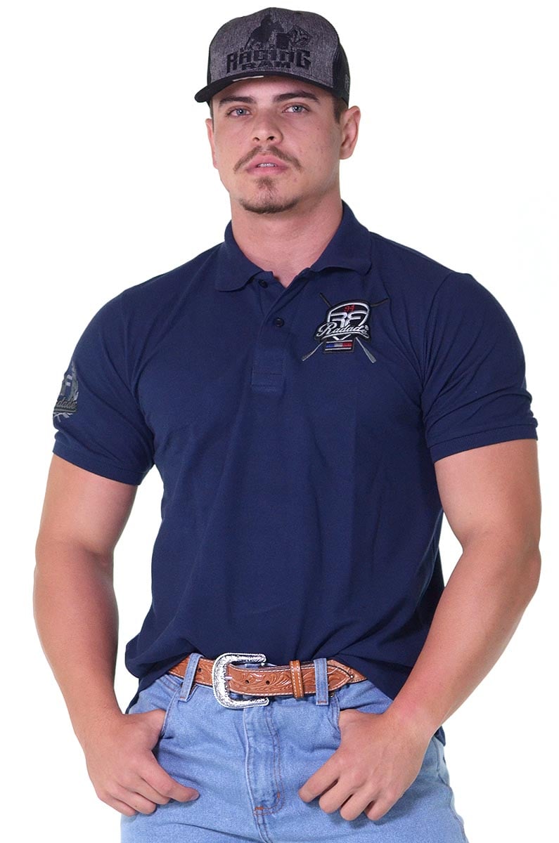 Polo Masculina Radade Classic Horn Marinho - 1233