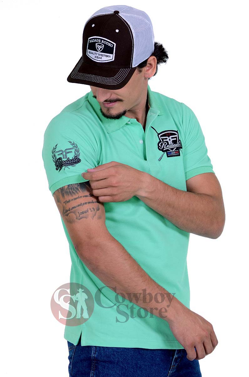 Polo Masculina Radade Classic Horn Verde - 1288