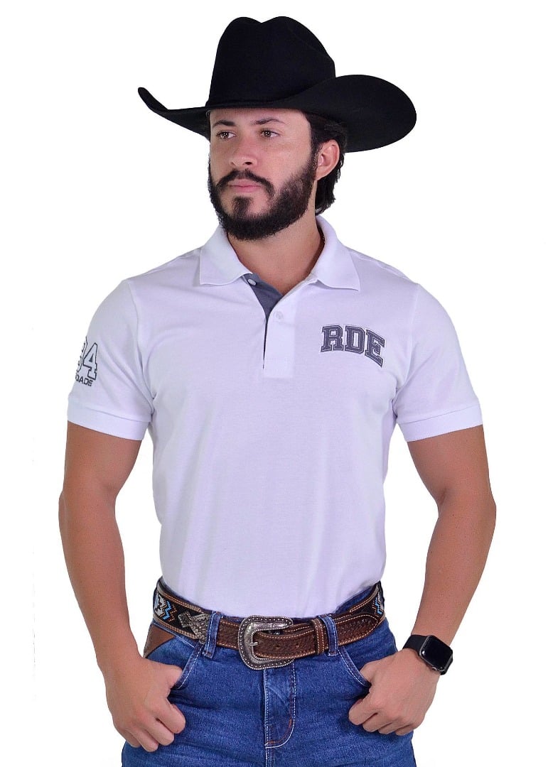 Polo Masculina Radade Classic RDE cor Branca - 1723