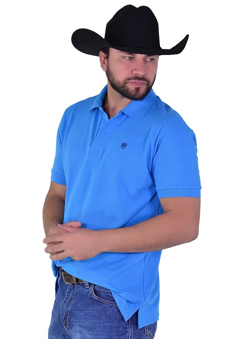 Polo Masculina Radade Lisa cor Azul - 1961