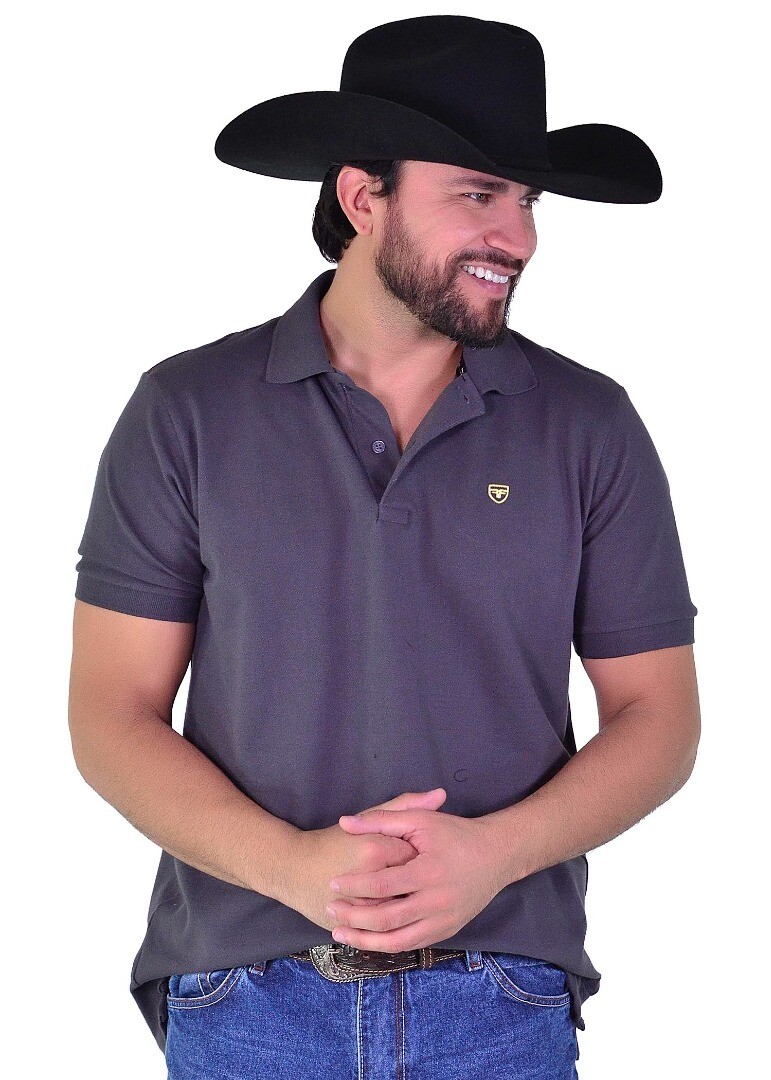 Polo Masculina Radade Lisa cor Chumbo - 1962