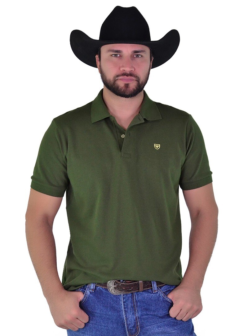 Polo Masculina Radade Lisa cor Verde Musgo - 1963
