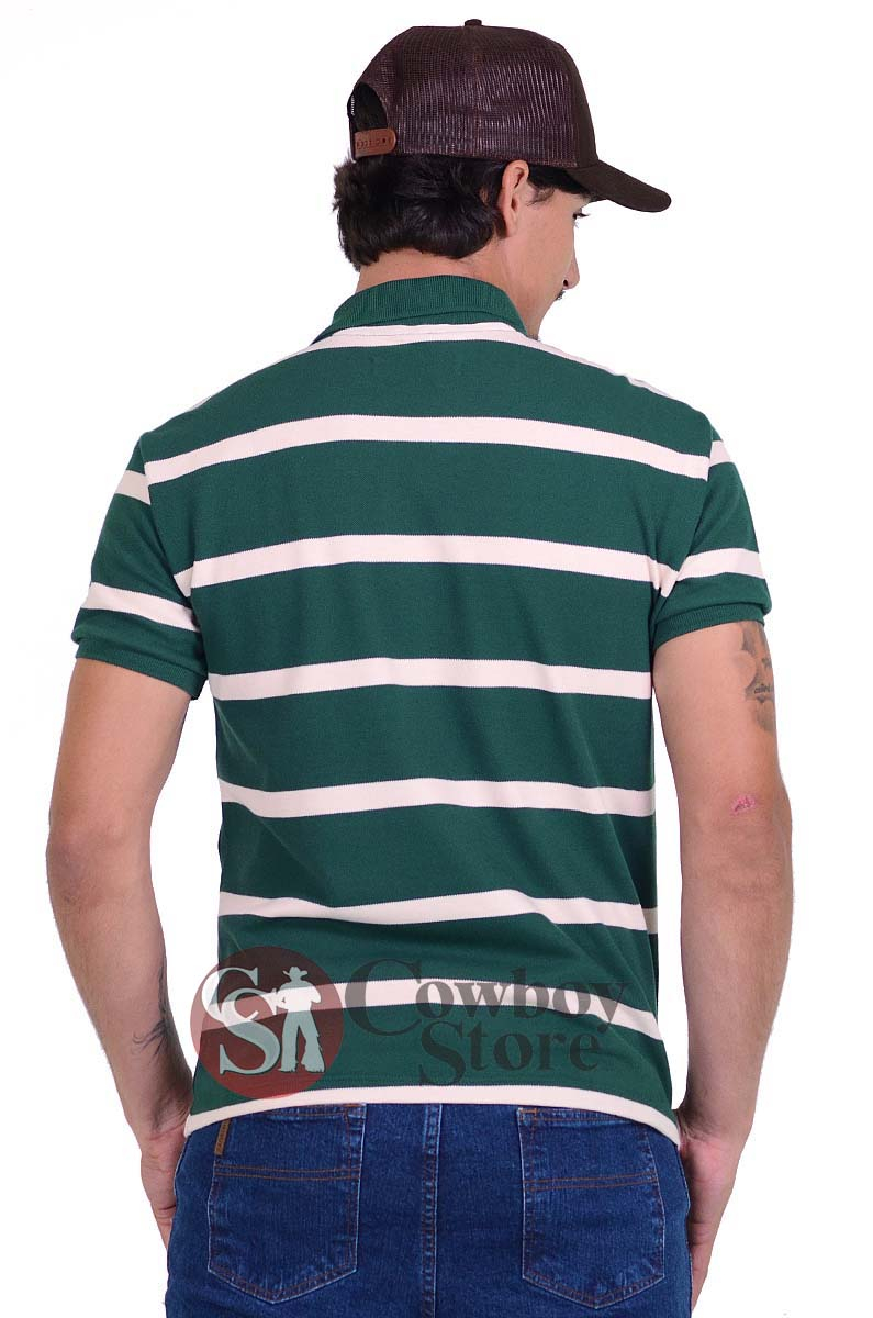 Polo Masculina Radade Listra Verde - 1325