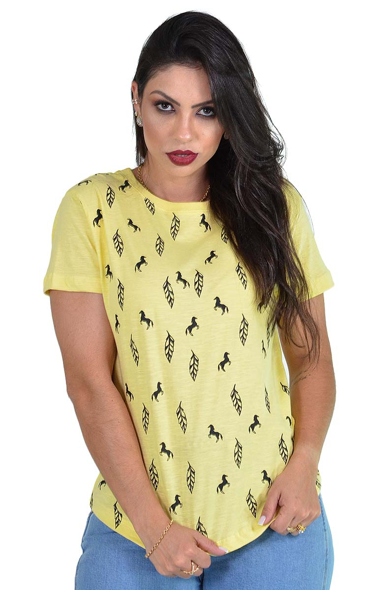 Radade Baby Look Horse Amarela - 1473